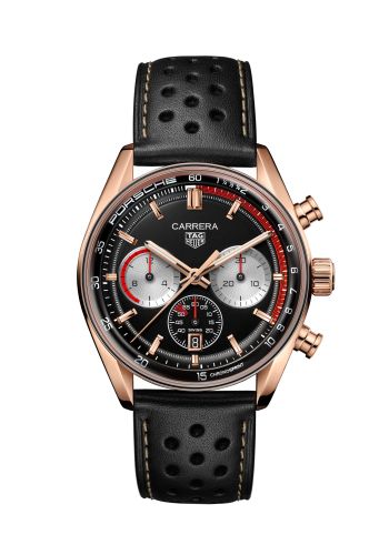 TAG Heuer Carrera Chronosprint Glass Box 42 Rose Gold / Porsche 1964